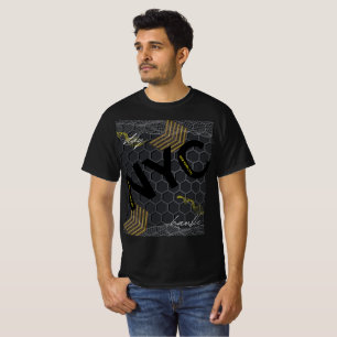 Camiseta Modern Urban Edge NYC Permaneça Humilde Typográfic