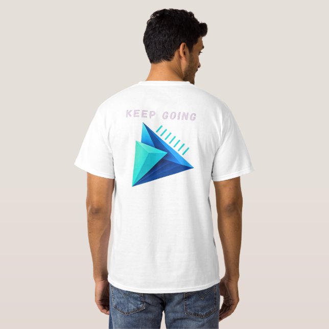 Camiseta Moderna 3D Geométrica Continue T-Shirt (Parte Traseira Completa)
