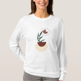Camiseta Moderna Boho Manga Longa