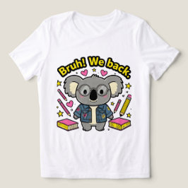 Camiseta Moderna "Bruh! Voltamos" Garota do Café Gelado Est