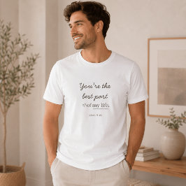 Camiseta Moderna com Citação de Amor Personalizada