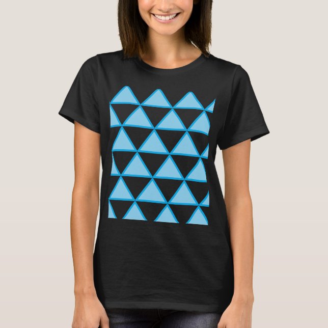 Camiseta Moderna com Padrão de Triângulo Geométric (Frente)