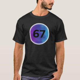 Camiseta Moderna com Slogan em Círculo Nebulosa Az