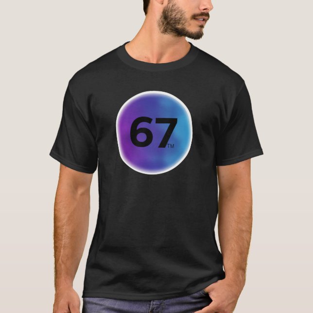 Camiseta Moderna com Slogan em Círculo Nebulosa Az (Frente)