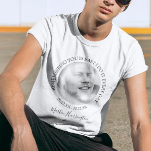 Camiseta Moderna de Colagem de Fotos Em Memória Am