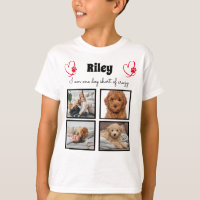 Camiseta moderna de colagem de fotos para cães par