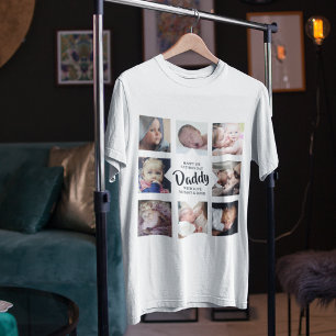 Camiseta Moderna de Colagem de Fotos para o Primei