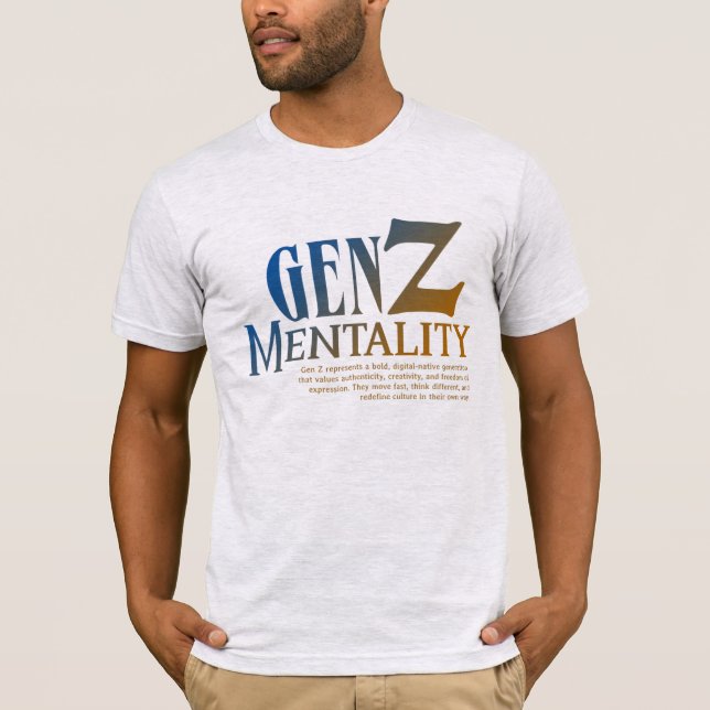 Camiseta Moderna de Rua - Identidade da Geração Z  (Frente)