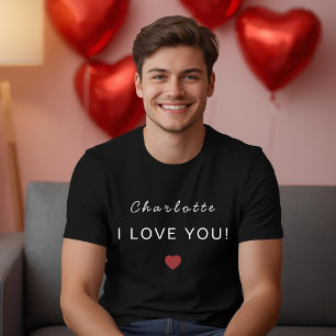 Camiseta Moderna de São Valentim Personalizada – E