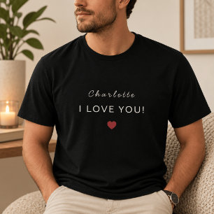 Camiseta Moderna de São Valentim Personalizada – E