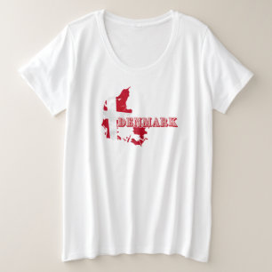 Camiseta Moderna Dinamarca - Letra dinamarquesa MAP Flag So