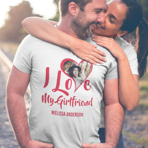Camiseta Moderna Eu Amo Minha Namorada   Foto de C