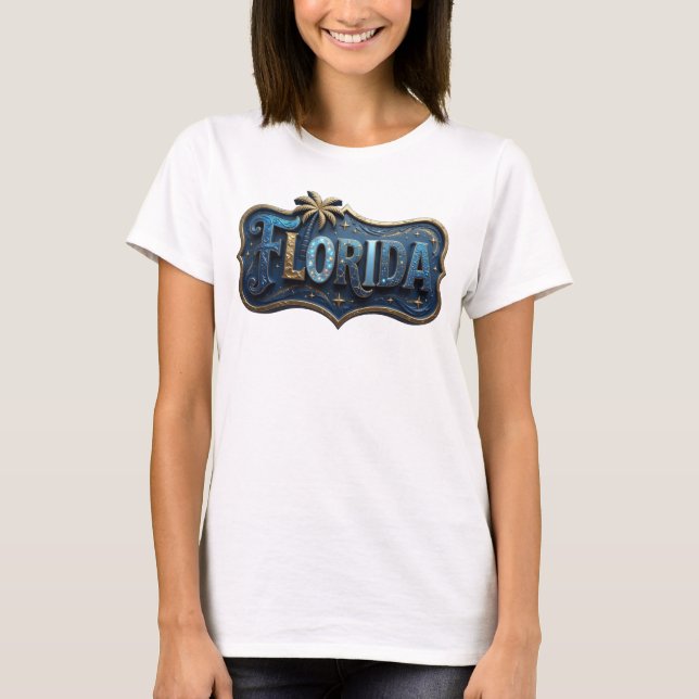 Camiseta Moderna Gold FLORIDA Statement (Frente)