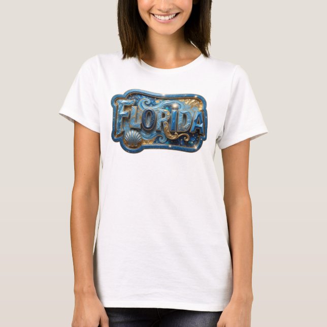 Camiseta Moderna Gold FLORIDA Statement v2 (Frente)