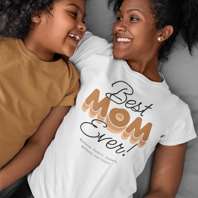 Camiseta Moderna Melhor Mãe de Todos os Tempos (Criador carregado)