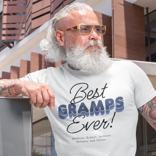 Camiseta Moderna Melhor Vô de Todos os Tempos (Criador carregado)