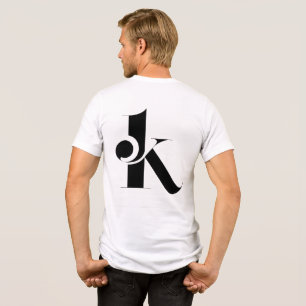 Camiseta Moderna Minimalista com Letra K Lo Pret