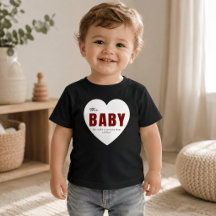 Camiseta Moderna Personalizada Coração de Bebê
