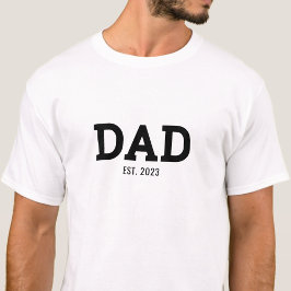 Camiseta Moderna Preta para Pai Estabelecido