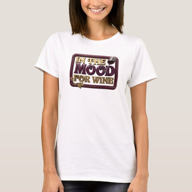 Camiseta Moderna Rosa COM SAUDADE DE VINHO (Frente)
