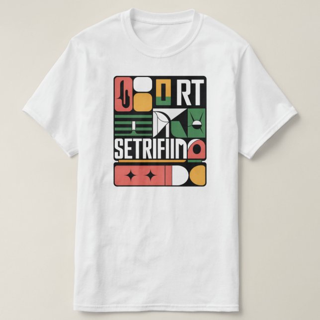 Camiseta moderno (Frente do Design)