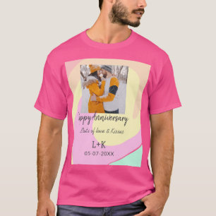 Camiseta Moderno Boho feliz aniversário adicione nome data