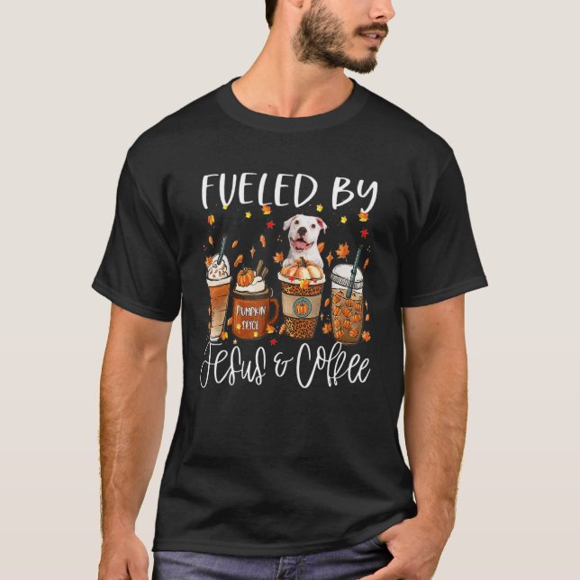 Camiseta Moderno Café de Outono Latte de Abóbora com Especi (Frente)
