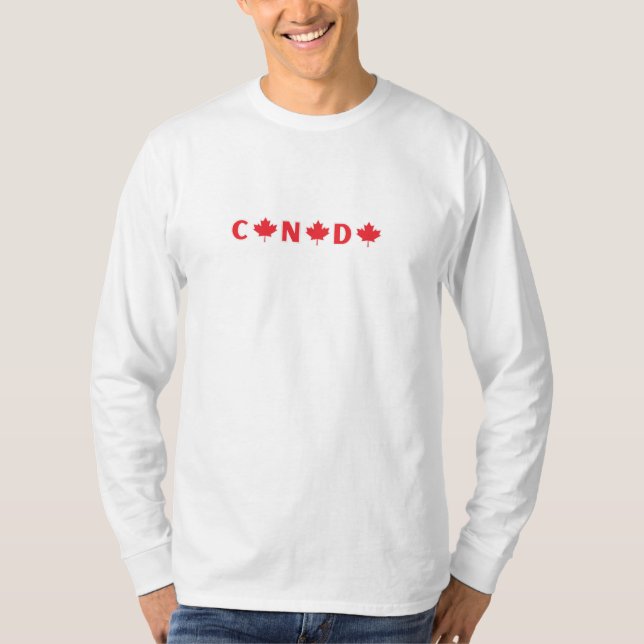 Camiseta Moderno canadense - País canadense Flag Souvenir (Frente)