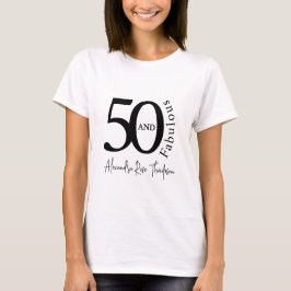 Camiseta Moderno Cinquenta e Fabuloso Aniversário de 50 ano