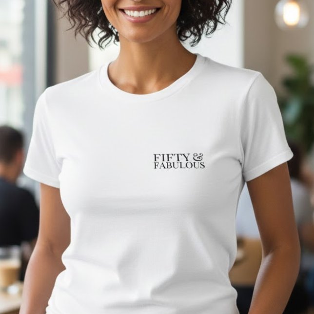 Camiseta Moderno Cinquenta e Fantástico Negrito 50º (Criador carregado)
