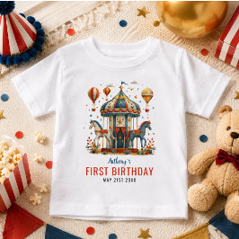 Camiseta Moderno Circo Fofo Carnaval Festival 1º Aniversári