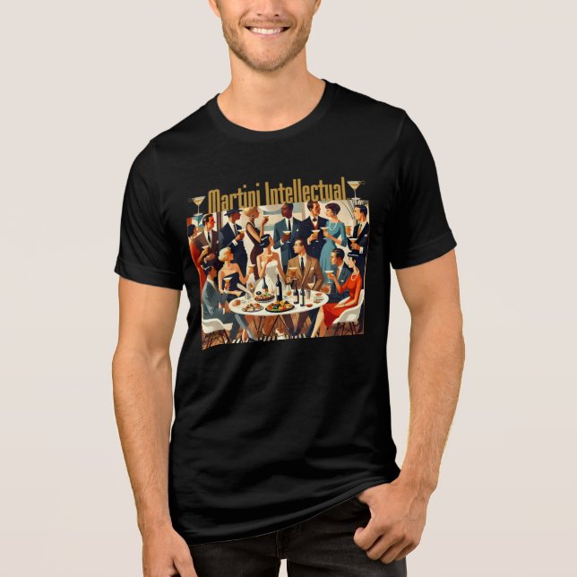 Camiseta Moderno de Meados do Século Os Intelectuais do Mar (Frente)
