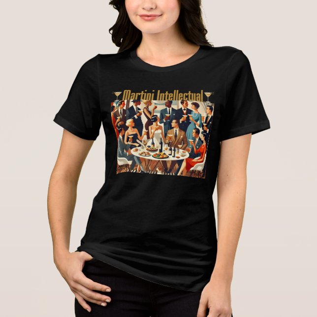 Camiseta Moderno de Meados do Século Os Intelectuais do Mar (Frente)