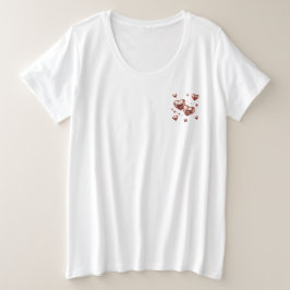 Camiseta Moderno Design de Amor Romântico para o Dia dos Na