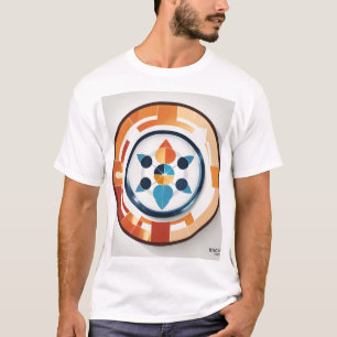 Camiseta Moderno design de logotipo circular geométrico tec