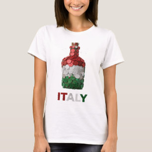 Camiseta Moderno Design Prateado Cativante ITÁLIA