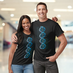 Camiseta Moderno DNA ID Azul Ciência Médica Cool