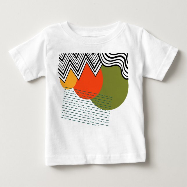 Camiseta Moderno do Médio do século abstrato (Frente)
