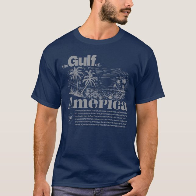 Camiseta Moderno e Patriótico Golfo da América Gr (Frente)