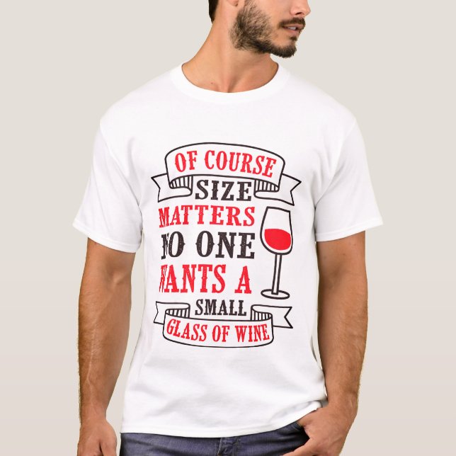 Camiseta Moderno Engraçado Vinho Dizendo (Frente)