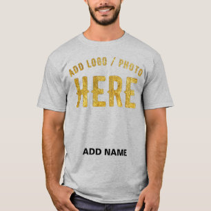 CAMISETA MODERNO ESTILOSO PERSONALIZÁVEL CINZA VERIFICADO O
