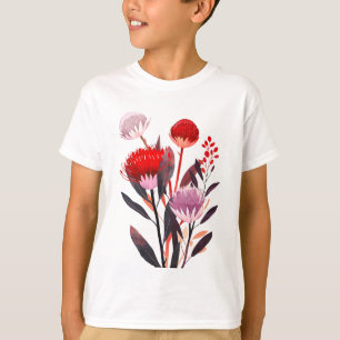Camiseta Moderno Floral Botânico Boho Minimalista
