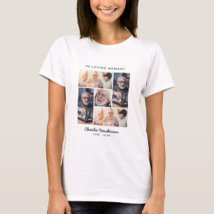 Camiseta Moderno Funeral de 5 Fotos "In Loving Memory"