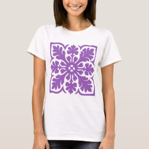 Camiseta Moderno Havaiano Quilt Royal Purple Island Hawaii