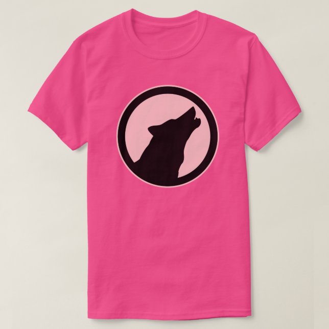 CAMISETA MODERNO HOLF SILHOUETTE E CÍRCULO DE ROSA (Frente do Design)