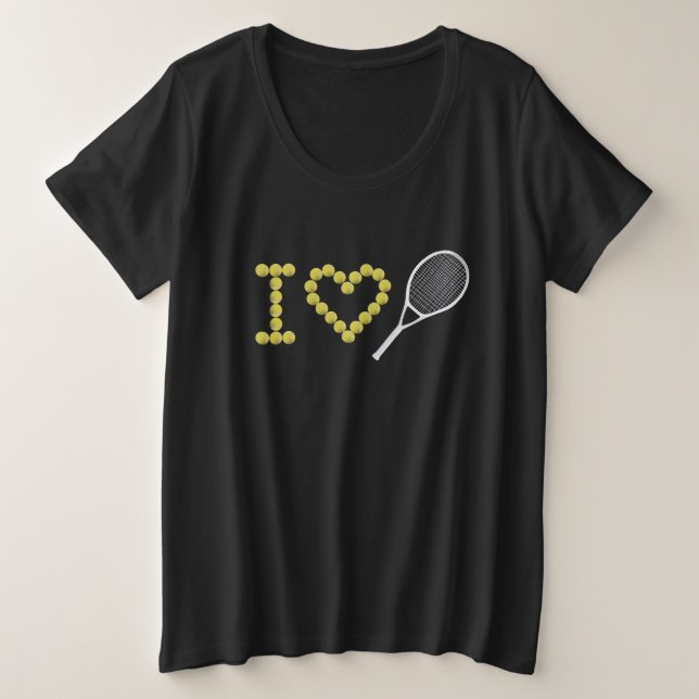 Camiseta Moderno I Love Tênis (Frente do Design)