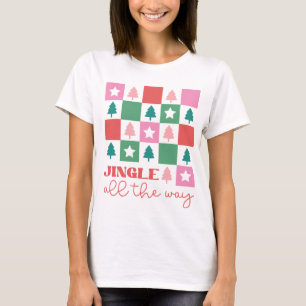 Camiseta Moderno Jingle All the Way Feminino de Natal Tendê
