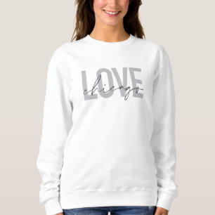 Camiseta Moderno, legal, simples, mínimo, design Love Chica