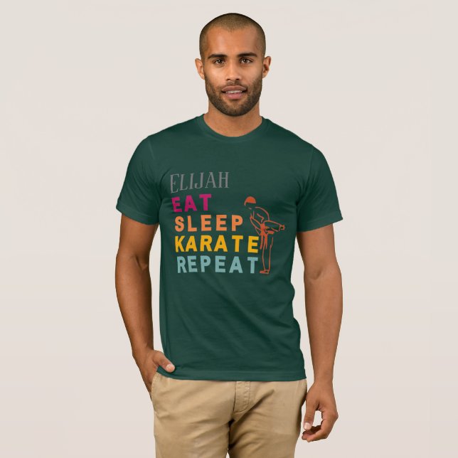 Camiseta Moderno Legal Tipografia Artes Marciais Karate (Frente Completa)