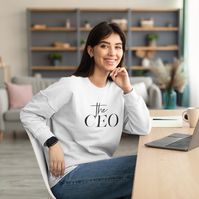 Camiseta Moderno Mínimo O CEO Preto (Criador carregado)